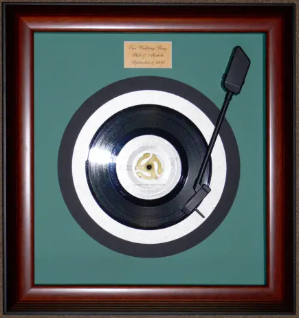 frame with 45 rpm record